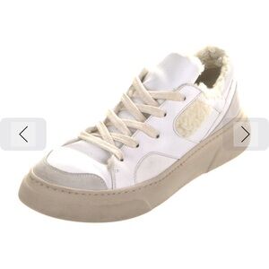 Dorothee Schumacher Leather Low Top Sneakers -38/8 
	•	White
	•	Wool Trim
